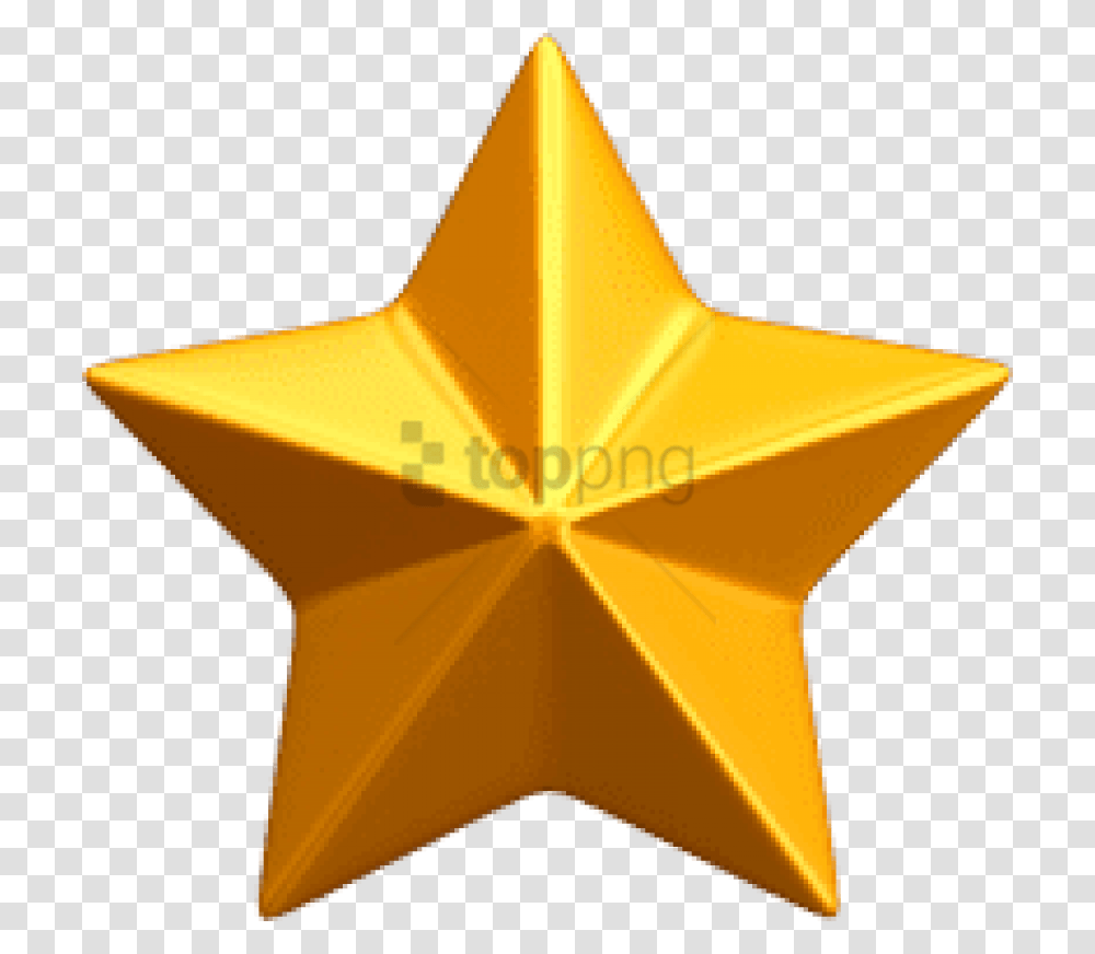 Free Gold Christmas Star Image With, Star Symbol, Tent Transparent Png