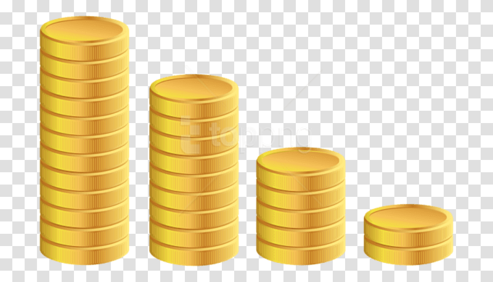 Free Gold Coins Clipart Clash Royale Gold Pile, Cylinder, Money Transparent Png