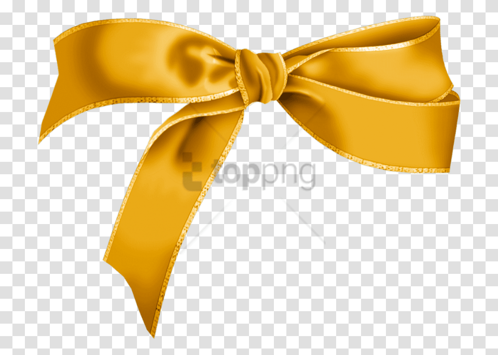 Free Gold Gift Bow Image Bow Gold Ribbon, Tie, Accessories, Accessory, Necktie Transparent Png