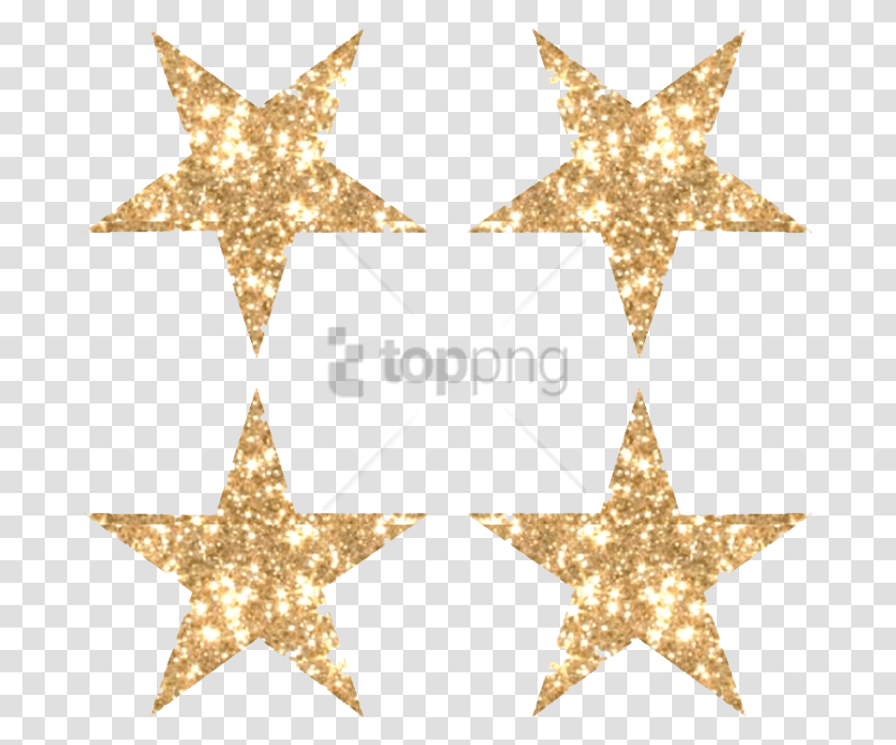 Free Gold Glitter Image With Gold Glitter Stars, Star Symbol, Lighting, Cross Transparent Png