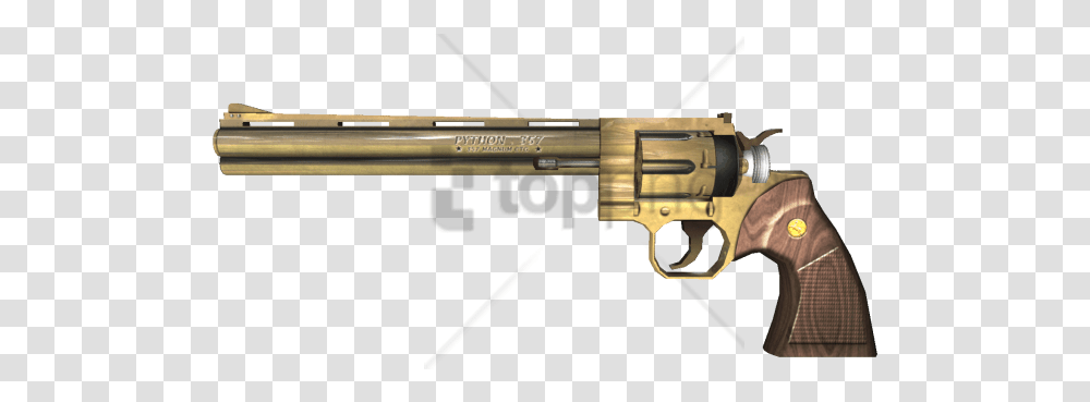 Free Gold Gun Image 357 Magnum For Sale, Weapon, Weaponry, Handgun Transparent Png