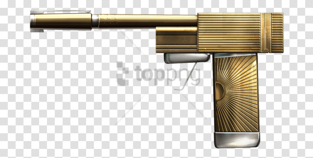Free Gold Gun Image With Background Golden Gun, Handgun, Weapon, Weaponry Transparent Png