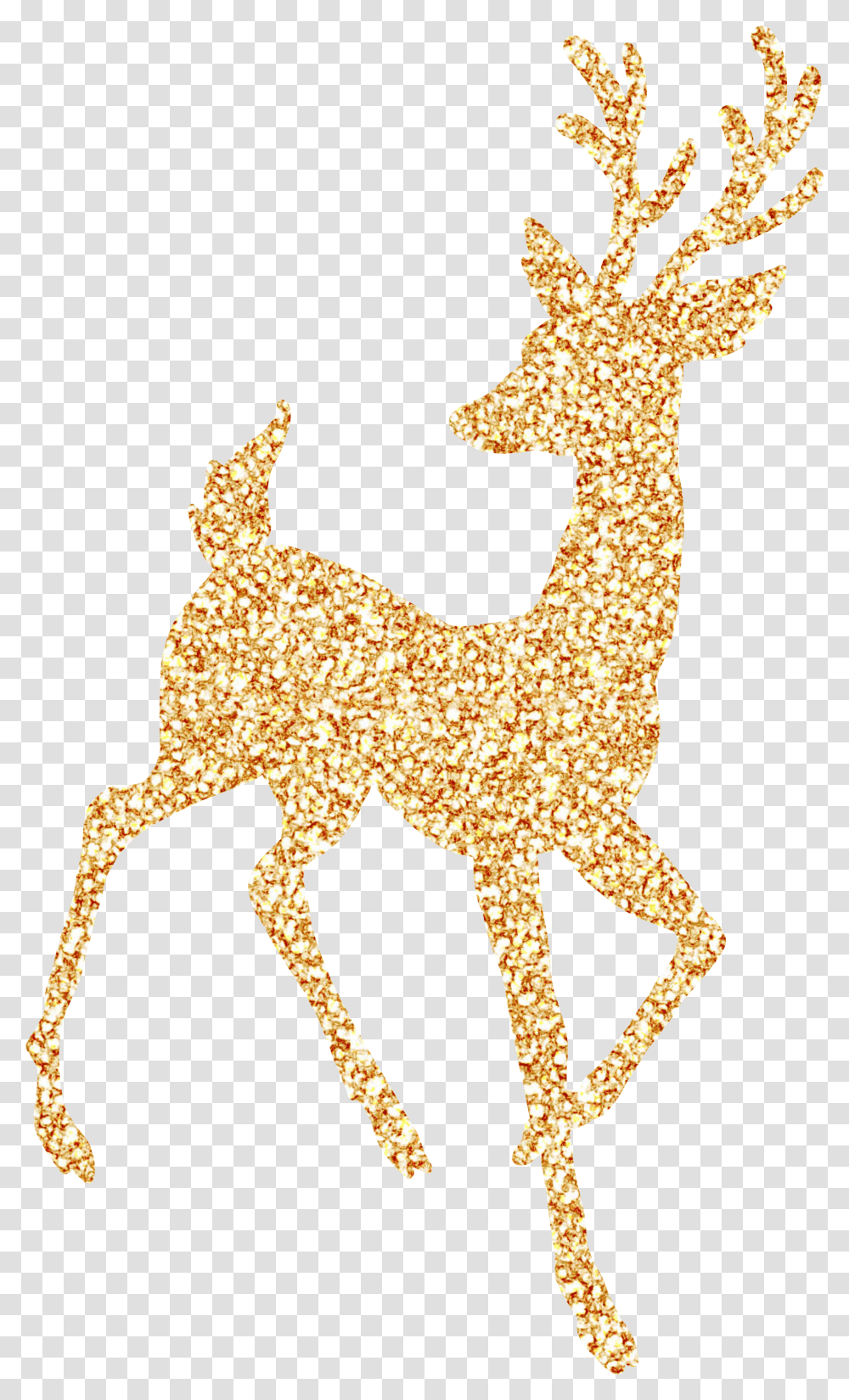 Free Gold Reindeer Clipart Glitter Reindeer Clipart Transparent Png
