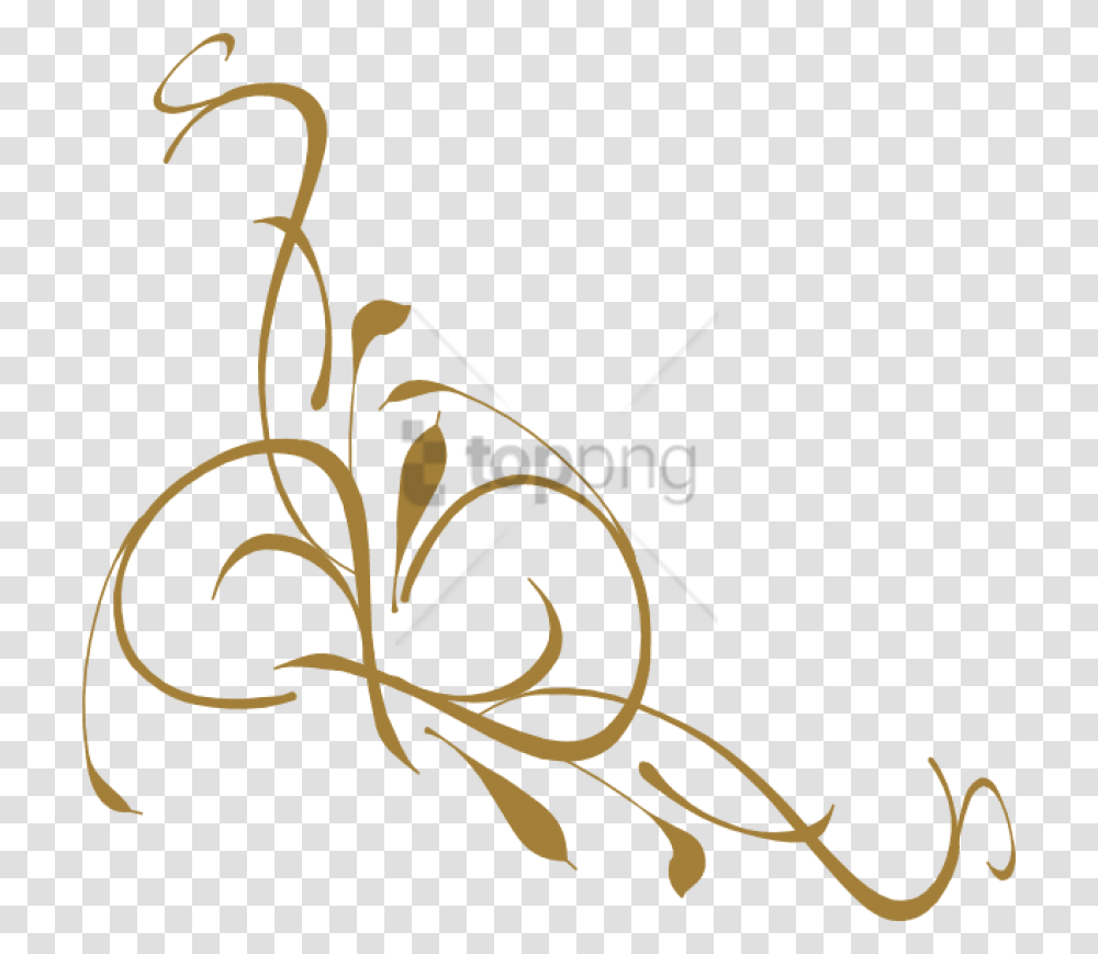 Free Gold Swirls Image With Funeral Program Clipart, Floral Design, Pattern Transparent Png