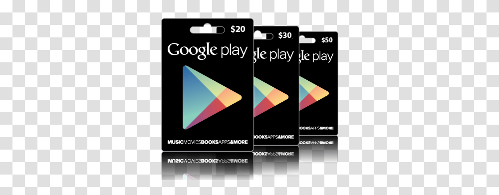 Free Google Play Redeem Codes List For Apps Updated Daily Google Play 20 Dollar Card, Triangle, Flyer, Poster, Paper Transparent Png