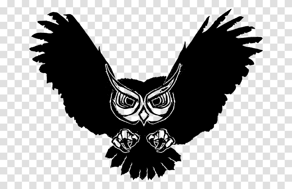 Free Great Horned Owl Black Owl Clip Art, Gray, World Of Warcraft Transparent Png