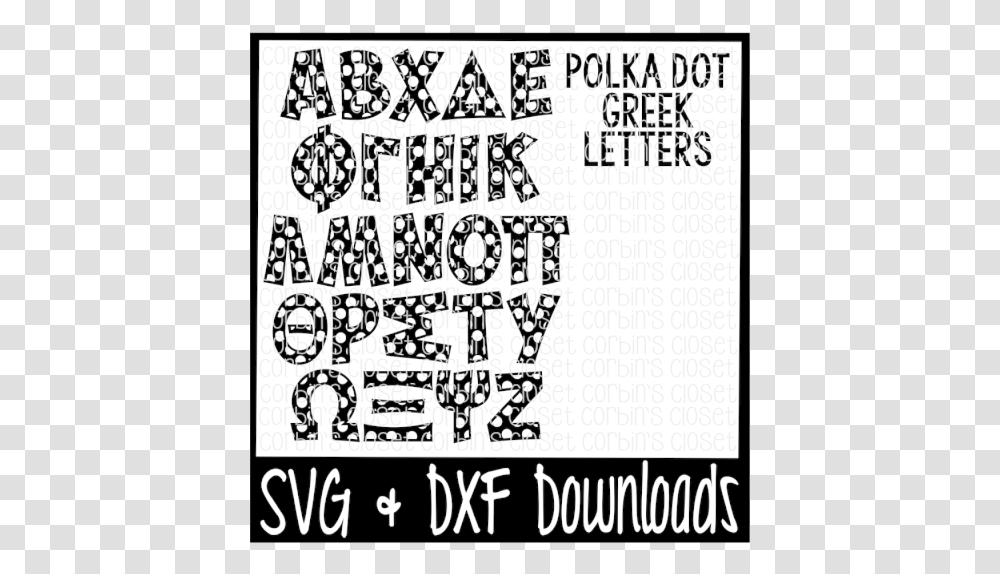 Free Greek Alphabet Svg Polka Dot Pattern Cut File Poster, Word, Paper, Label Transparent Png