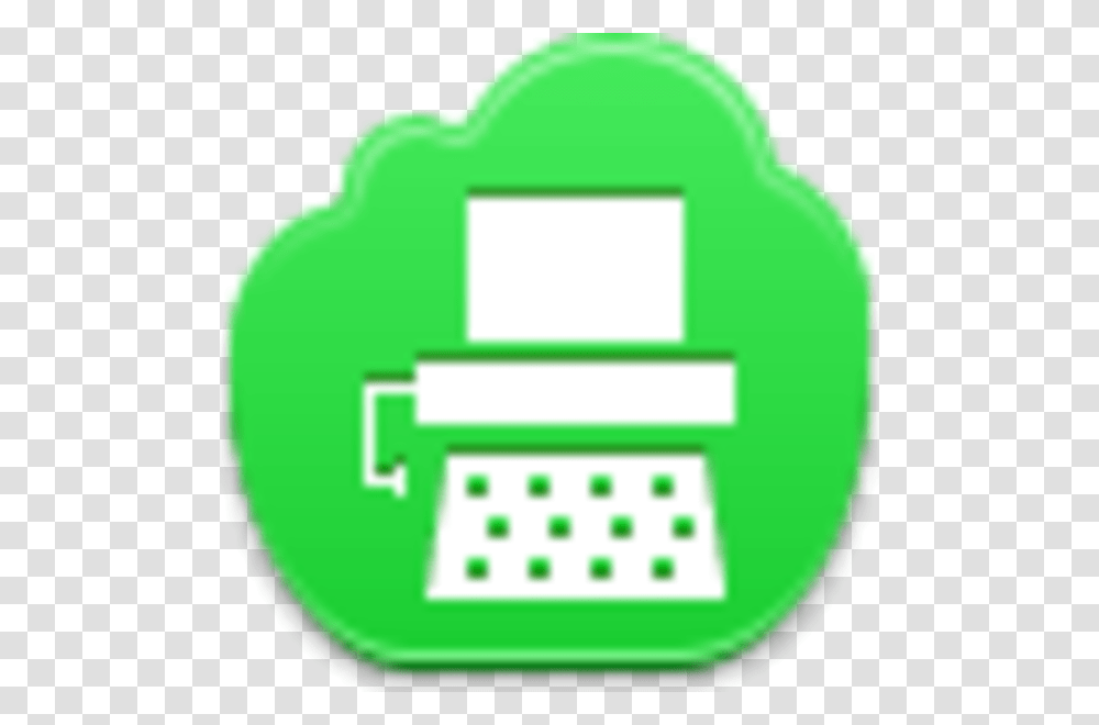 Free Green Cloud Typewriter Free Images, First Aid, Label, Logo Transparent Png