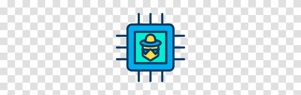 Free Hacker Microchip Icon Download, Electronics, Electronic Chip, Hardware, Computer Transparent Png