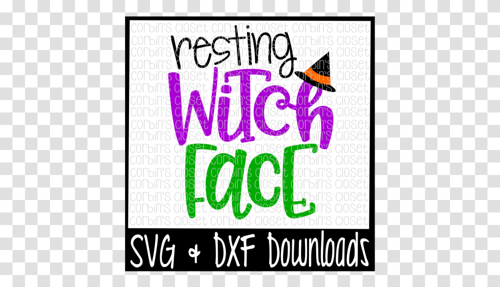 Free Halloween Svg Resting Witch Face Cut File Crafter Poster, Word, Alphabet, Number Transparent Png