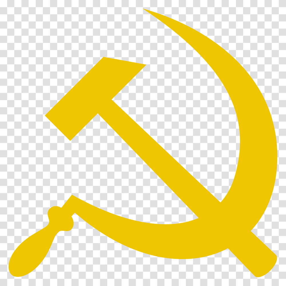 Free Hammer And Sickle Download Gold Hammer And Sickle, Pac Man, Text, Graphics, Art Transparent Png
