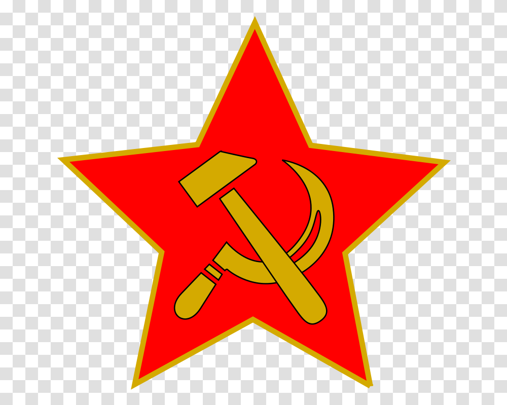 Free Hammer And Sickle In Star Communism Clipart, Star Symbol Transparent Png