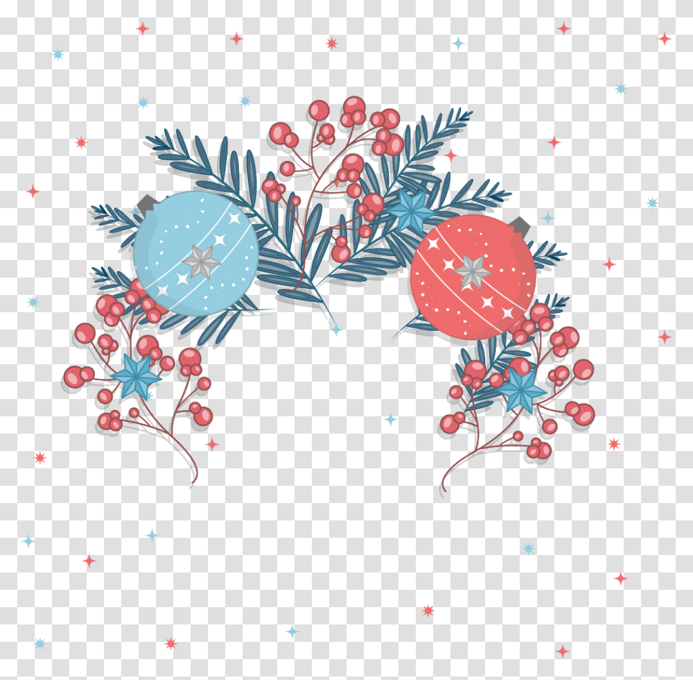 Free Hand Drawn Christmas Background, Floral Design, Pattern Transparent Png