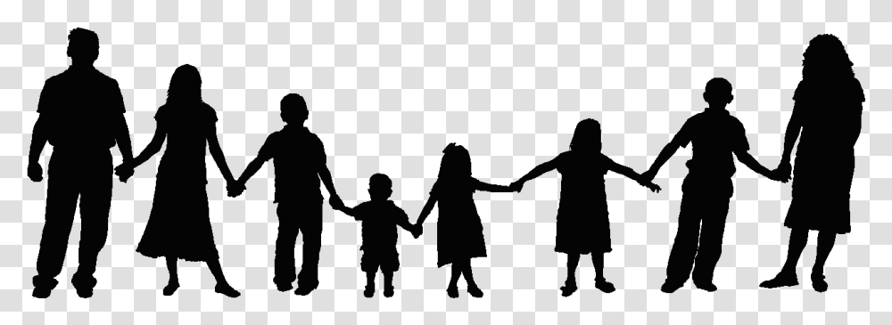 Free Hand Silhouette Cliparts Download Free Clip Art People Holding Hands Silhouette, Person, Human, Family Transparent Png