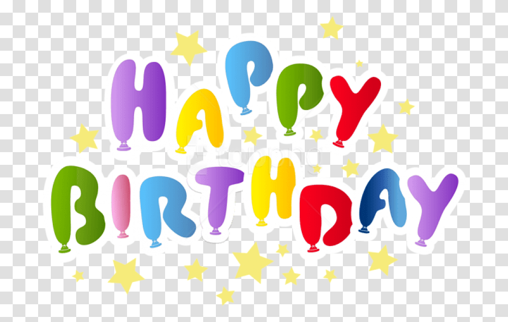 Free Happy Birthday Images, Label, Star Symbol Transparent Png