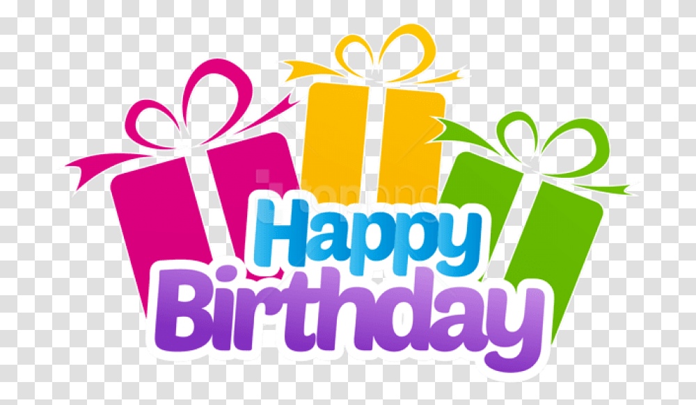 Free Happy Birthday With Gifts Images Happy Birthday Text, Dynamite, Bomb Transparent Png