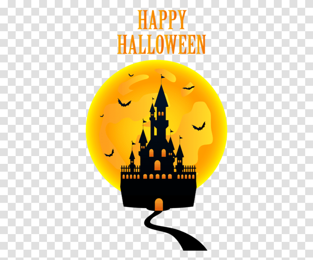 Free Happy Halloween With Castle Images Clip Art, Poster, Advertisement, Pumpkin Transparent Png