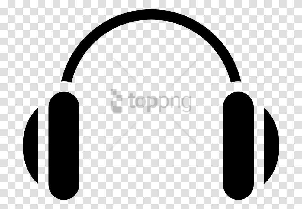 Free Headphones Icon, Label, Stencil Transparent Png