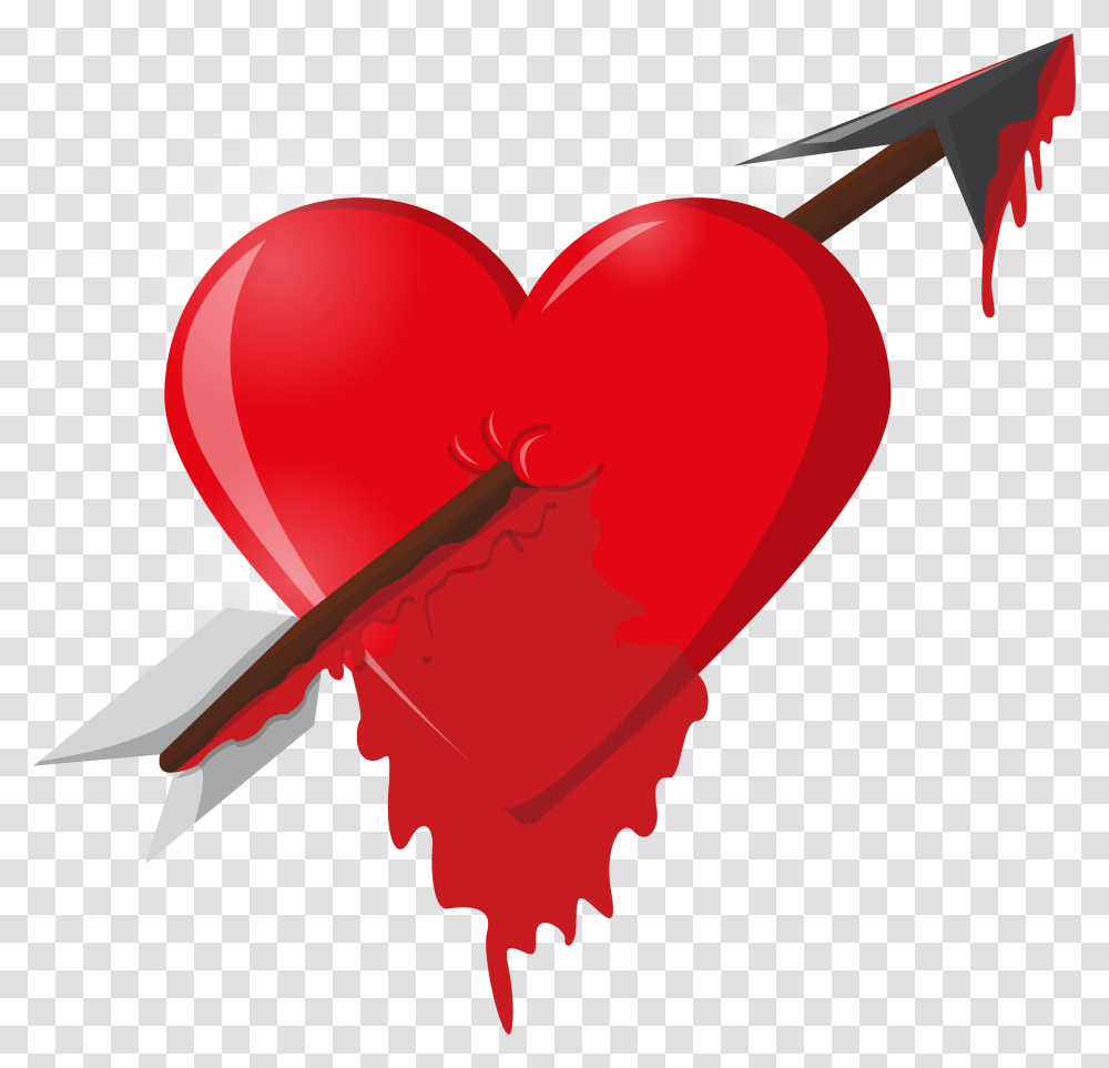 Free Heart Arrow Dripping Blood Heart Transparent Png