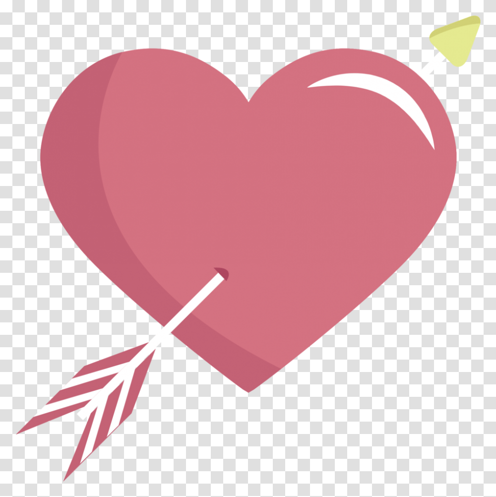 Free Heart Arrow With Background Com Flecha, Balloon Transparent Png
