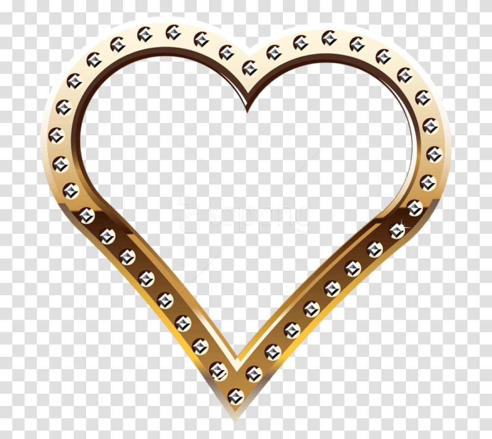 Free Heart Border Gold Clipart Photo Gold Heart Border, Label Transparent Png