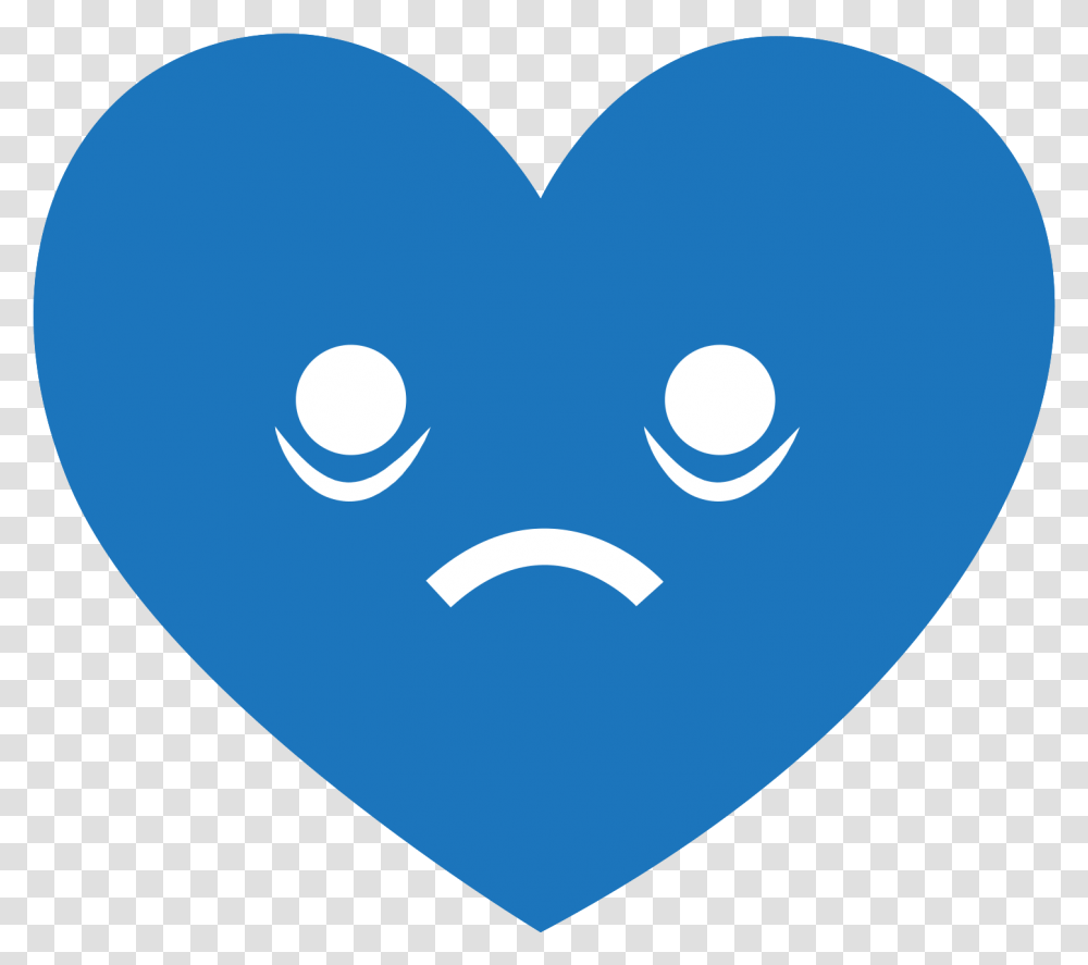 Free Heart Emoji Blue With Happy, Pillow, Cushion, Plectrum, Balloon Transparent Png