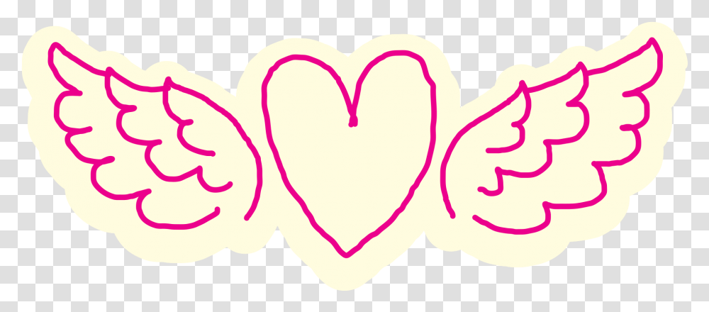 Free Heart Hand Drawn Wing 1187446 With Girly, Plant, Sweets, Food, Confectionery Transparent Png