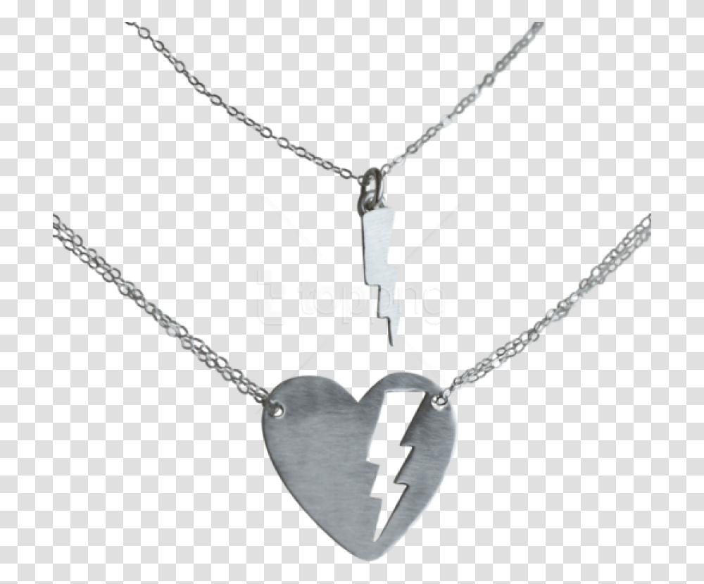 Free Heart Necklace Images Heart And Lightning Bolt, Pendant, Jewelry, Accessories, Accessory Transparent Png