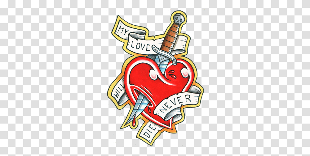 Free Heart Tattoo Download Clip Art Love Tattoo Clip Art, Label, Text, Food, Sticker Transparent Png