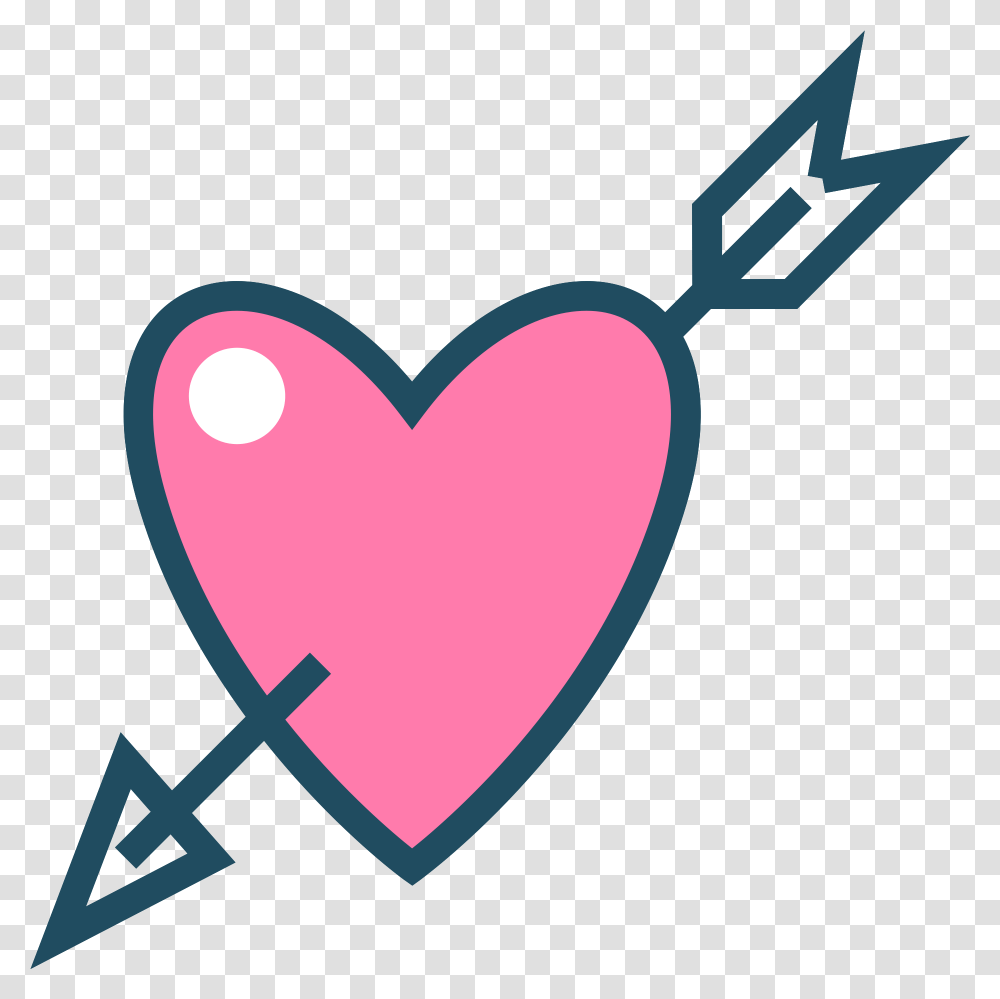 Free Heart With Arrow Background Cute Valentines Day Designs, Rose, Flower, Plant, Blossom Transparent Png