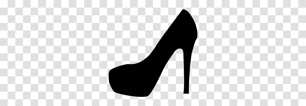 Free High Heel Vector Shoes Silhouettes, Gray, World Of Warcraft Transparent Png