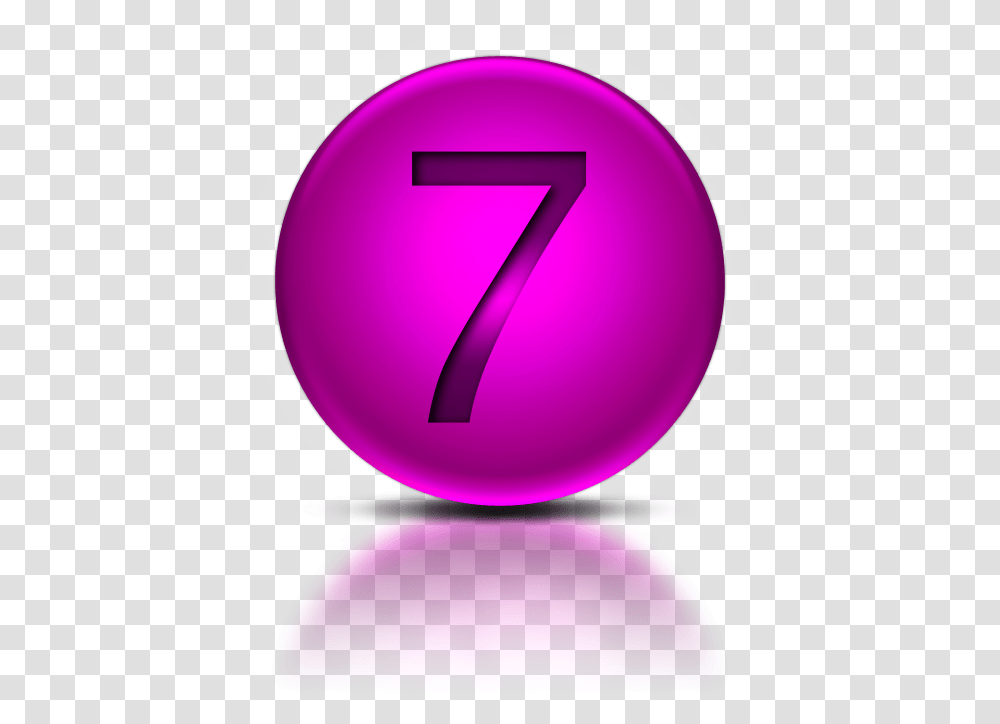 Free High Quality Number 7 Icon Pink Number 7 Background, Purple Transparent Png