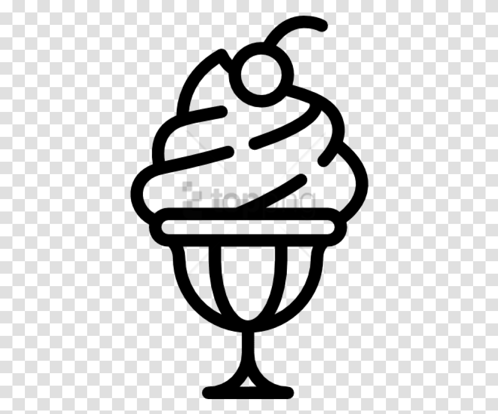Free Ice Cream Free Icon Ice Cream Clipart Black And White Free, Team Sport, Sports, Stencil, Helmet Transparent Png