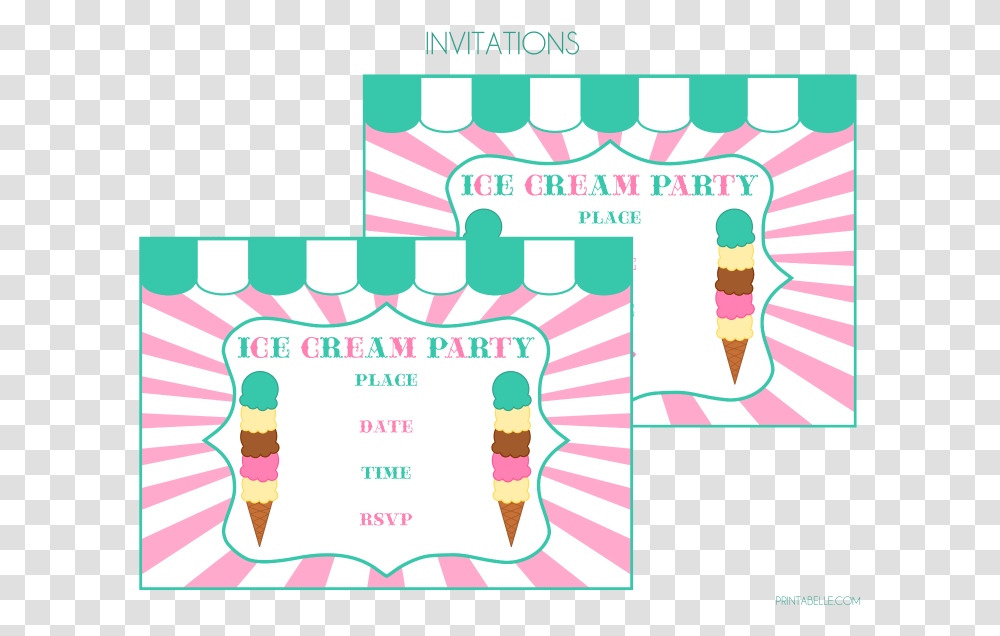 Free Ice Cream Invitations, Advertisement, Poster, Paper Transparent Png