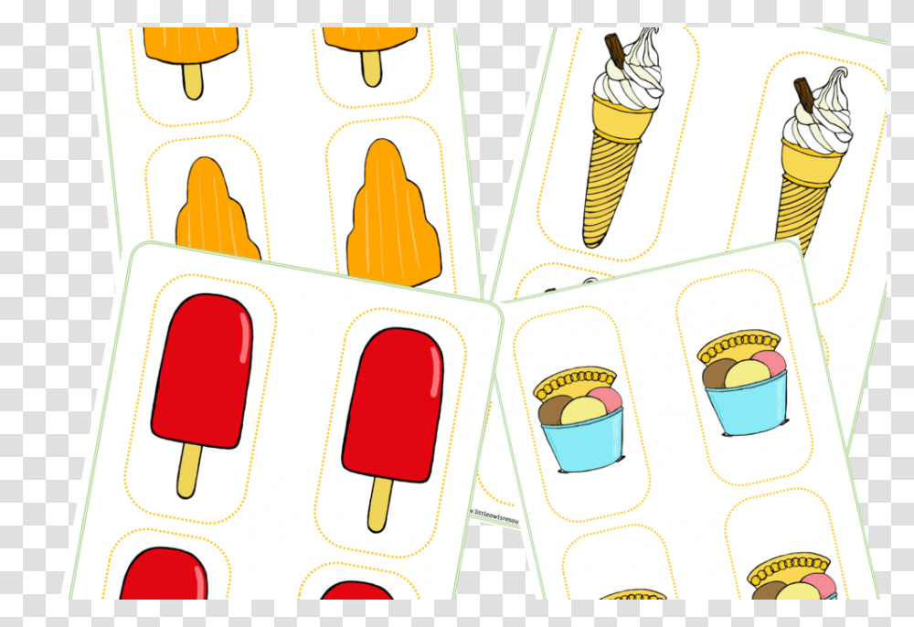 Free Ice Cream Shop Role Play Pictureitem Cards Printable Early, Ice Pop, Necklace, Jewelry, Accessories Transparent Png