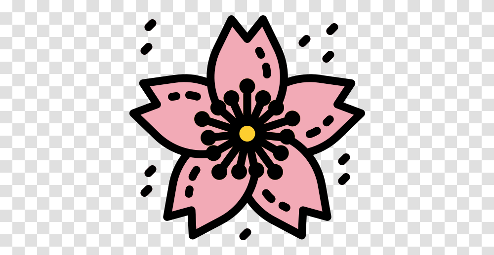 Free Icon Download Cherry Blossom Petal Black And White, Plant, Flower, Hibiscus, Anther Transparent Png