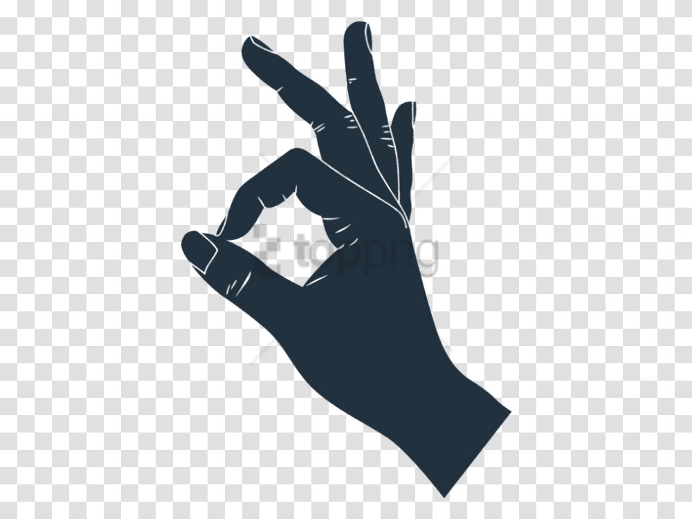Free Icon Of A Hand Doing An Ok Sign Okay Hand Symbol, Silhouette, Person, Human, Stencil Transparent Png