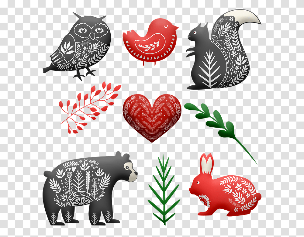 Free Illustrations Design Sugar Free Images Forest Tree Squirrel, Heart, Pattern, Cushion Transparent Png