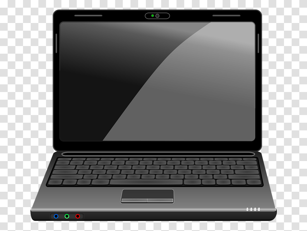 Free Images Black And Laptop Black And White Clipart, Pc, Computer, Electronics, Computer Keyboard Transparent Png