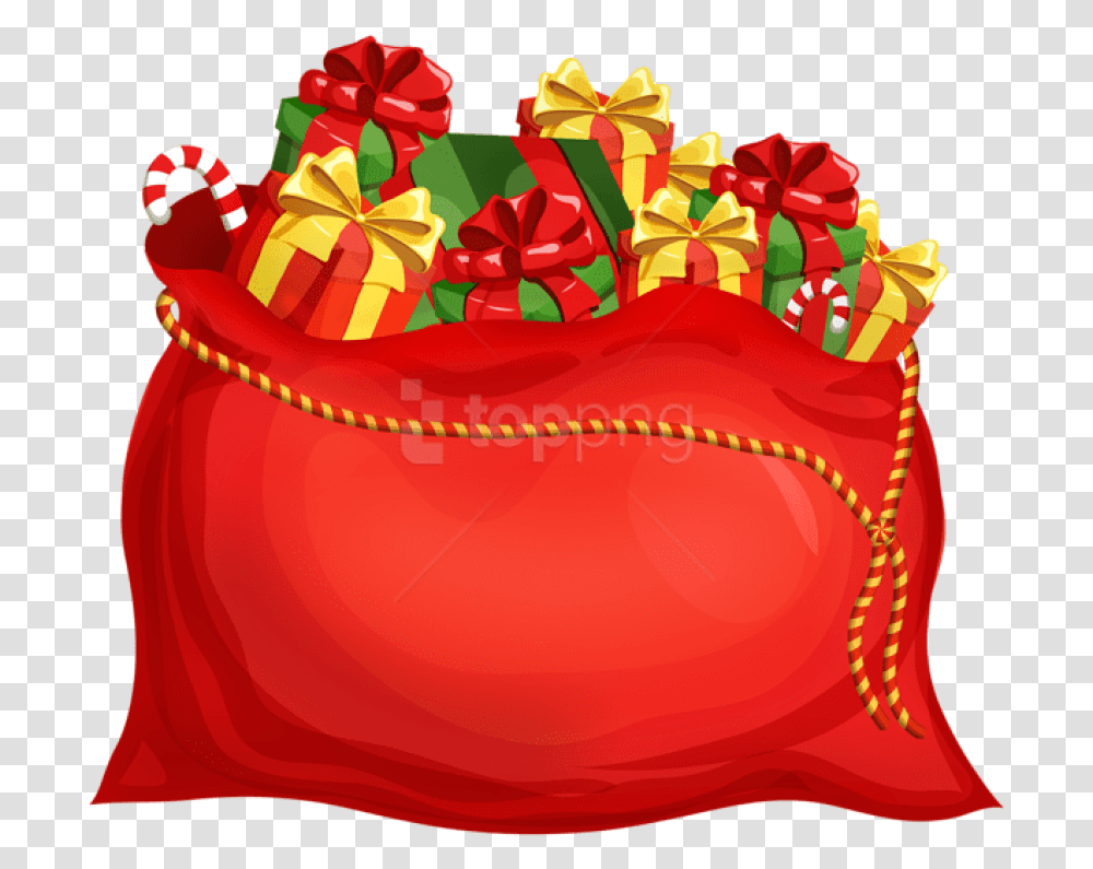 Free Images Cartoons Santas Bag Cartoon, Birthday Cake, Dessert, Food, Handbag Transparent Png