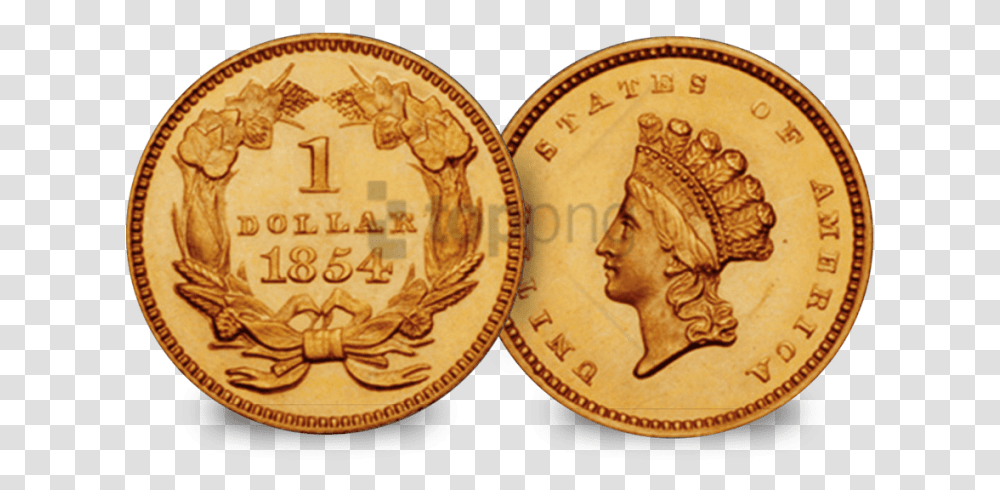 Free Indian Gold Coin Image With Coin, Money Transparent Png