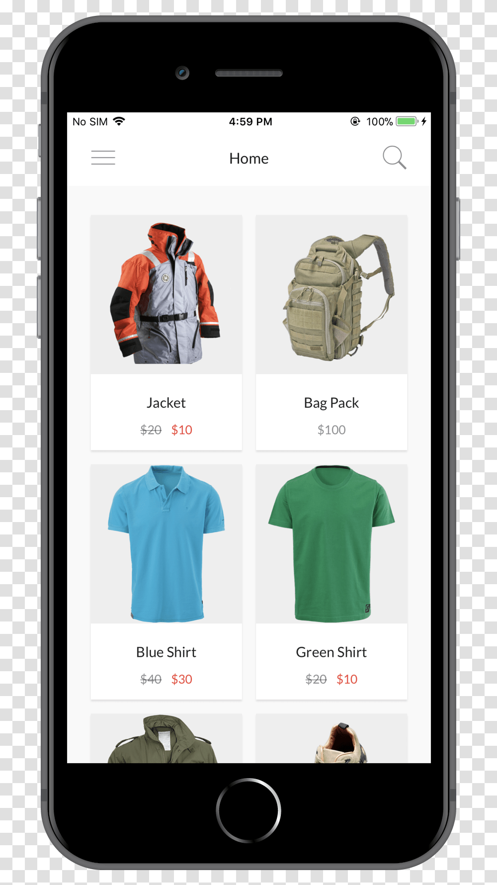 Free Ionic Ecommerce Template, Apparel, Person, Human Transparent Png