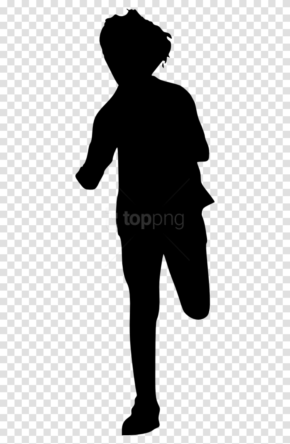 Free Kid Running Silhouette Images Person Running Silhouette, Human, Hand, Stencil, Ninja Transparent Png