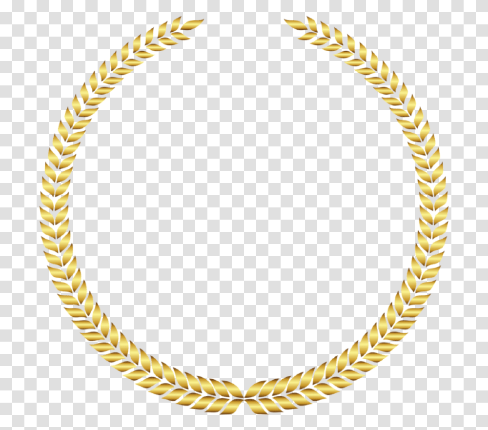 Free Laurel Wreath Clipart Round Gold Frame, Chain, Necklace, Jewelry, Accessories Transparent Png