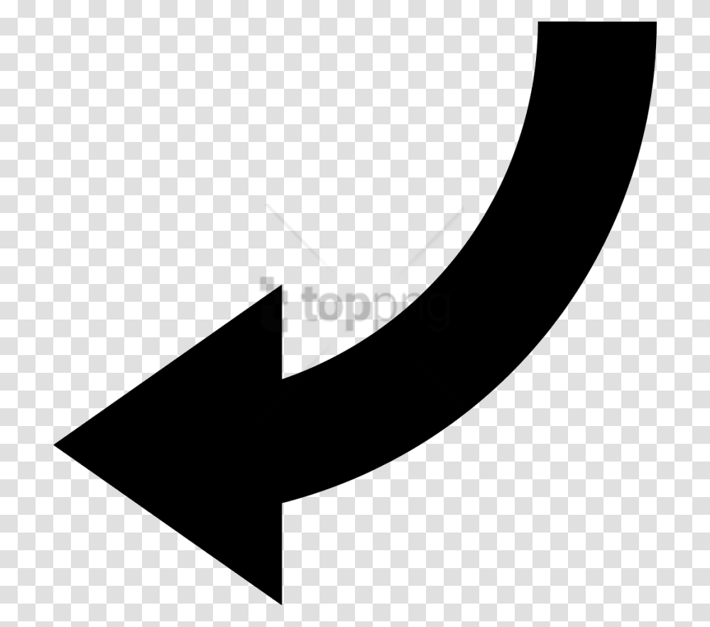 Free Left Down Arrow Image With Arrow Down And Left, Stencil, Hammer, Tool Transparent Png