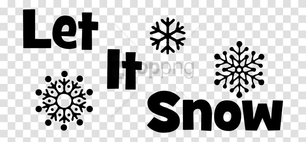 Free Let It Snow Snowflakes Image With Let It Snow Outline, Logo, Trademark Transparent Png