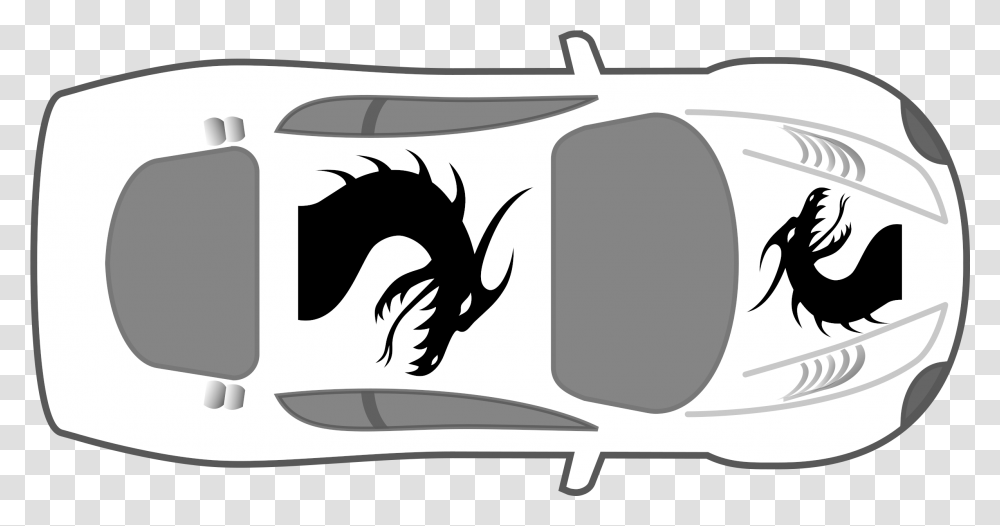 Free Library Top View Files Race Car Top Down Clipart, Stencil, Dragon Transparent Png