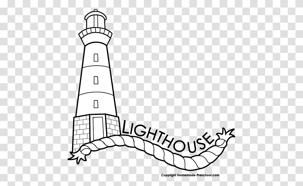 Free Lighthouse Clipart Black And White Image, Architecture, Building, Tower, Beacon Transparent Png