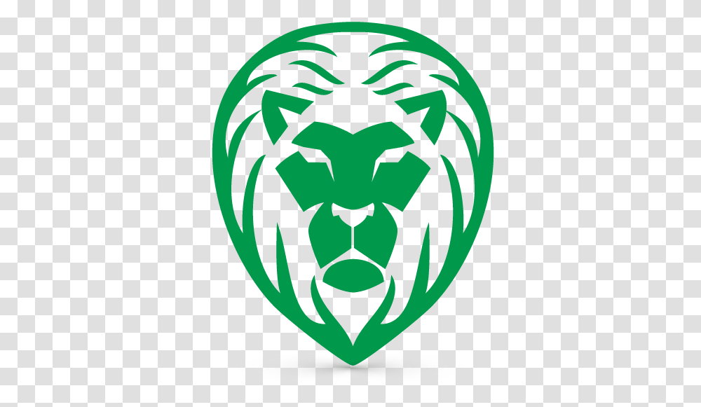 Free Logo Maker Powerful Lion Head Logo Creator Green Lion Logo, Symbol, Trademark, Stencil, Painting Transparent Png