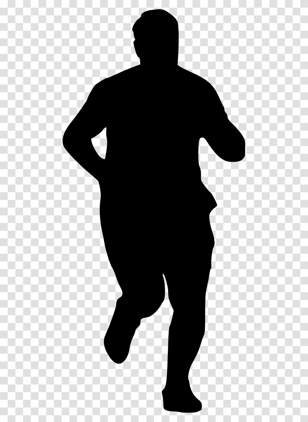Free Man Running Silhouette Back People Walking Silhouette, Person, Human, Standing, Kneeling Transparent Png